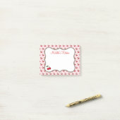 Pink Cherry Post It Notes Post-it Klebezettel (Auf Schreibtisch)