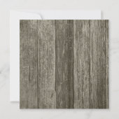 Pink Cherry Rustic Barn Wood Chalk Hochzeit Einladung (Rückseite)