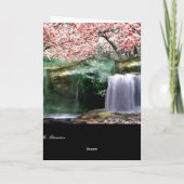 Pink Cherry Sakura Japanischer Blossom Tree Card Karte (Rückseite)