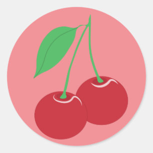 Pink Cherry Sticker