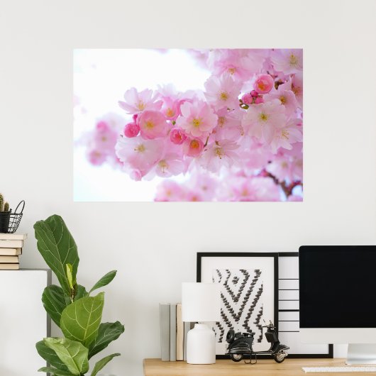Pink Cherry Tree Poster (Heimbüro)