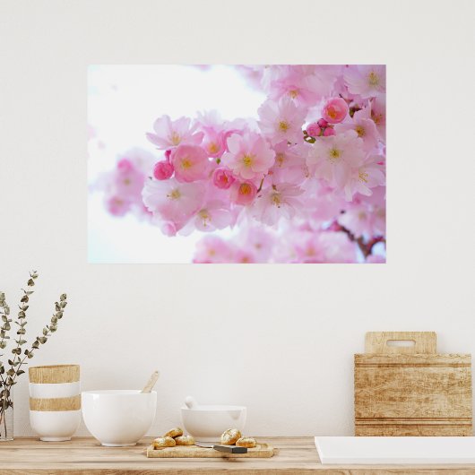 Pink Cherry Tree Poster (Küche)