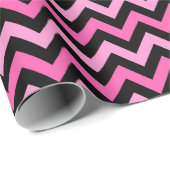 Pink Chevron Breast Cancer Awareness Pattern Geschenkpapier (Rolleneckpunkt)