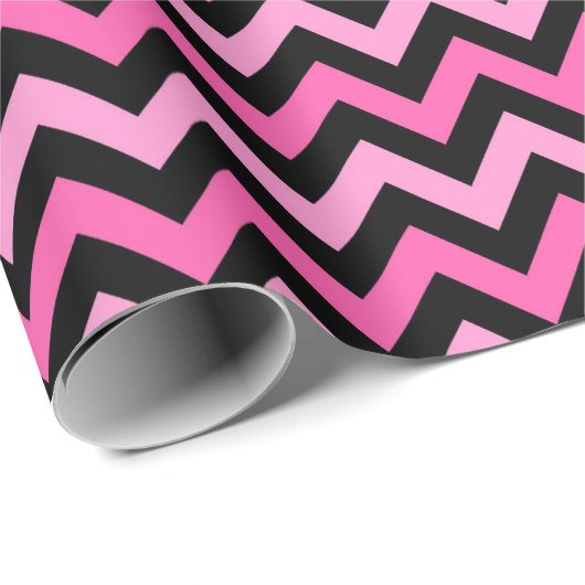Pink Chevron Breast Cancer Awareness Pattern Geschenkpapier (Rolleneckpunkt)