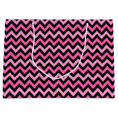 Pink Chevron Breast Cancer Awareness Pattern Große Geschenktüte (Vorderseite)