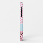 Pink Chevrons & Blume Case-Mate iPhone Hülle (Hinten/Links)