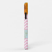 Pink Chevrons & Daisies Case-Mate iPhone Hülle (Hinten/Rechts)