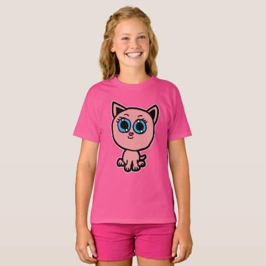 Pink Chibi Kitty T-Shirt (Vorne ganz)