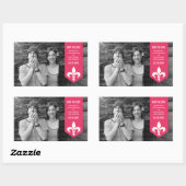 Pink Chic Blühe Banner Save the Date Sticker (Blatt)