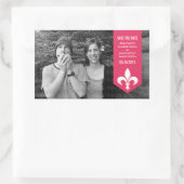 Pink Chic Blühe Banner Save the Date Sticker (Tasche)