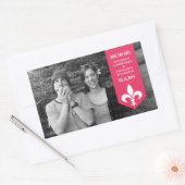 Pink Chic Blühe Banner Save the Date Sticker (Umschlag)