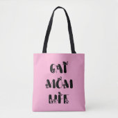Pink Chic Cat Mama Leben Niedlich Muttertag Tasche (Vorderseite)