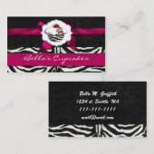 Pink chic cupcake business Karten (Vorne/Hinten)