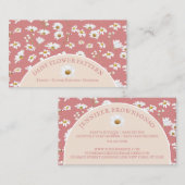 Pink Chic Daisy Blume Baby Sitter Visitenkarte (Vorne/Hinten)
