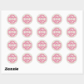 Pink Chic Damask Stickers (Blatt)
