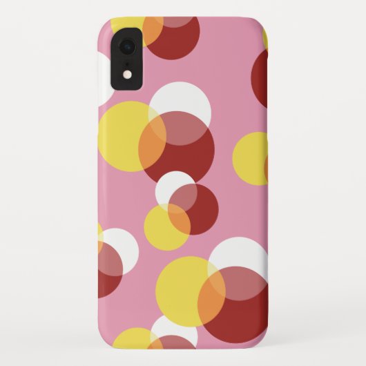 Pink Chic Geometric Polka Dots Muster Case-Mate iPhone Hülle (Rückseite)