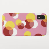 Pink Chic Geometric Polka Dots Muster Case-Mate iPhone Hülle (Rückseite (Horizontal))
