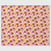 Pink Chic Geometric Polka Dots Muster Geschenkpapier (Flach)
