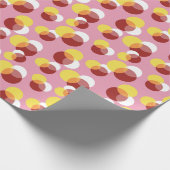 Pink Chic Geometric Polka Dots Muster Geschenkpapier (Ecke)