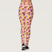 Pink Chic Geometric Polka Dots Muster Leggings (Rückseite)