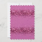 Pink Chic Glitzer Sparkle Geburtstag Einladung (Rückseite)