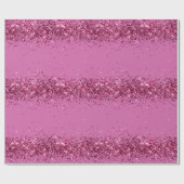 Pink Chic Glitzer Sparkle Geschenkpapier (Flach)