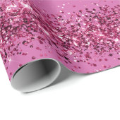 Pink Chic Glitzer Sparkle Geschenkpapier (Rolleneckpunkt)
