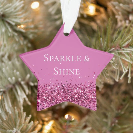 Pink Chic Glitzer Sparkle Ornament (Baum)