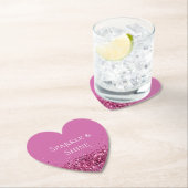 Pink Chic Glitzer Sparkle Untersetzer (Vor Ort)