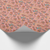 Pink Chic Imitats Foil Gold & Opal Geschenkpapier (Ecke)