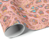 Pink Chic Imitats Foil Gold & Opal Geschenkpapier (Rolleneckpunkt)