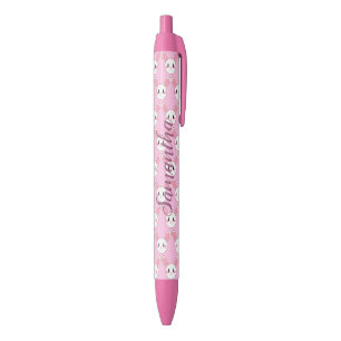 Pink Chic Modern Niedlich Fluffy Bunny Rabbit Kugelschreiber