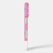 Pink Chic Monogram Initial iPhone 16 Case (Rückseite / Rechts)