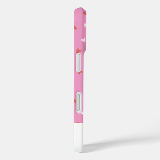 Pink Chic Monogram Initial iPhone 16 Case (Rückseite / Rechts)