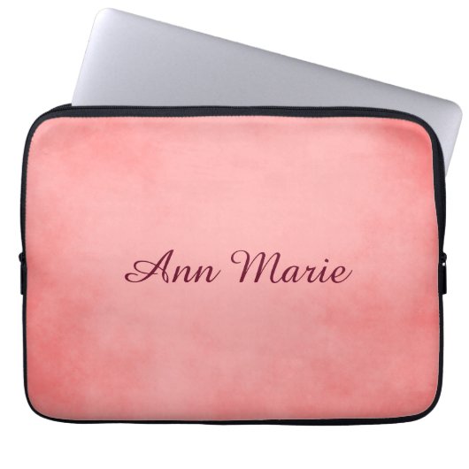 Pink Chic Parchment Laptopschutzhülle (Vorderseite)