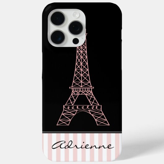 Pink Chic Paris Eiffel Tower Case-Mate iPhone Hülle (Rückseite)