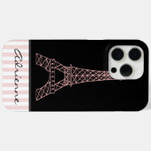 Pink Chic Paris Eiffel Tower Case-Mate iPhone Hülle (Rückseite (Horizontal))