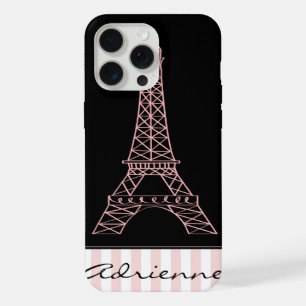 Pink Chic Paris Eiffel Tower iPhone 15 Pro Max Hülle