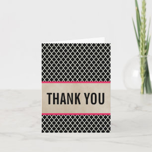 Pink Chic Quatrefolie Danke Karte