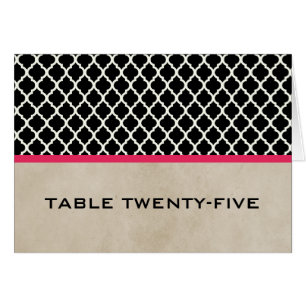 Pink Chic Quatrefolie-Tischnummer
