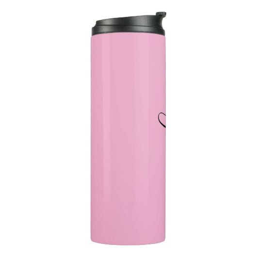Pink Chic Script Custom Name Thermal Tumbler Thermosbecher (Nach links gedreht)