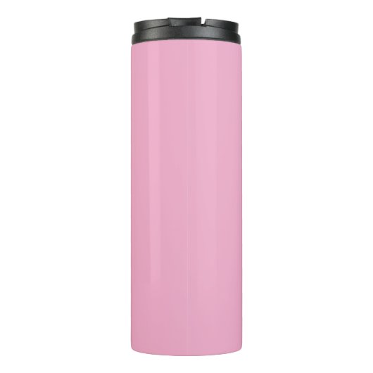 Pink Chic Script Custom Name Thermal Tumbler Thermosbecher (Rückseite)