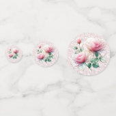 Pink-Chiffon-Rose Konfetti (Rückseiten)