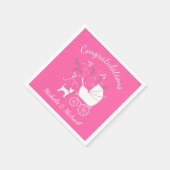 Pink Chihuahua Babydusche Serviette (Ecke)