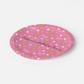 Pink Chihuahua Paper Party Teller (Schrägansicht)