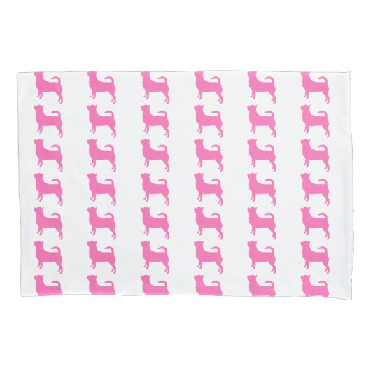 Pink Chihuahua Pillow Case Kissenbezug (Vorderseite)