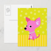 Pink Chihuahua Postkarte (Vorne/Hinten)
