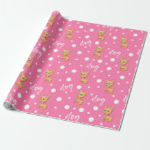 Pink Chihuahua Wrapping Paper Geschenkpapier (Ungerollt)