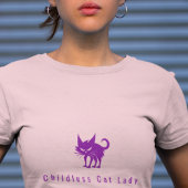 Pink Childless Cat Lady T-Shirt