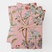 Pink Chinoiserie Bird Blumenzauber Geschenkpapier Set (Beispiel)